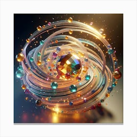 3d Rendering Of A Colorful Spiral Canvas Print