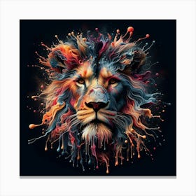 Lion Head Painting 1 Canvas Print