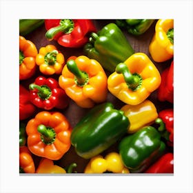 Colorful Peppers 75 Canvas Print