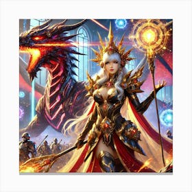 A Majestic Sci Fi Depiction Of Empress Lian, Comma Canvas Print