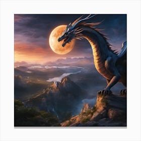Dragon On The Mountain Canvas Print