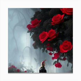 Roses In The Garden Canvas Print