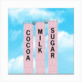 Chocolate Factory Square Canvas Print
