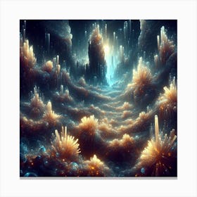 Glowing crystals 2 Canvas Print