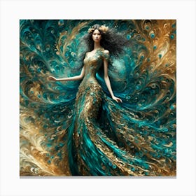 peacock fairy Canvas Print