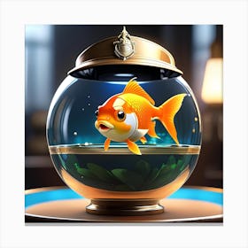 Goldfish In A Bowl 19 Canvas Print