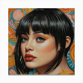 Girl With Bangs Canvas Print