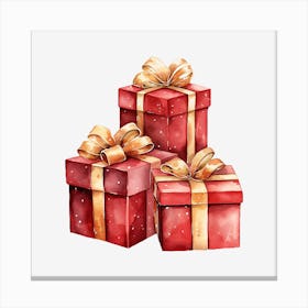 Christmas Gift Box Vector Illustration Canvas Print