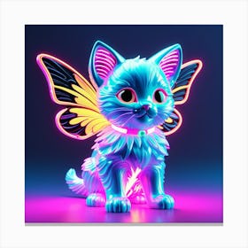 Fairy Cat With Wings Canvas Print