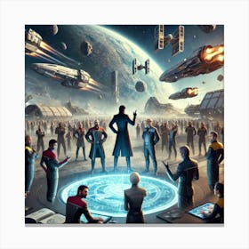 A Dramatic Scene Founding Figures Asterian Syndicate Canvas Print