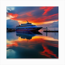 Sunset Cruise Ship 23 Canvas Print
