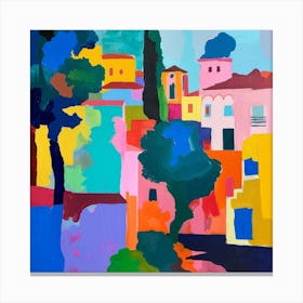 Abstract Travel Collection Madrid Spain 3 Canvas Print