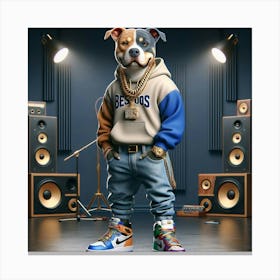 Rap Dog Canvas Print