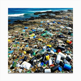Ocean Pollution Garbage Trash Waste Debris Plastic Marine Environment Ecological Crisis P (14) Canvas Print