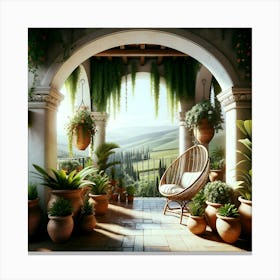 Peaceful Balcony 1 Canvas Print