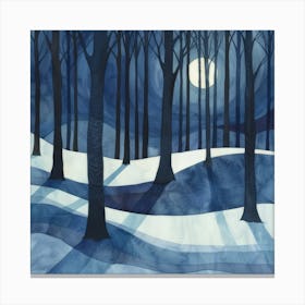 Moonlit Forest Canvas Print