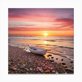 Sunset On The Beach 13 Canvas Print