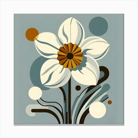 Daffodil In Boho Art Canvas Print