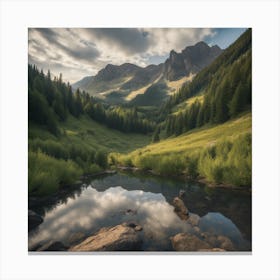 Reflection In The Valley Canvas Print