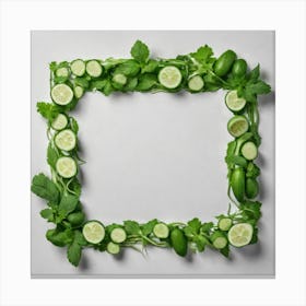 Frame Of Cucumbers 3 Canvas Print