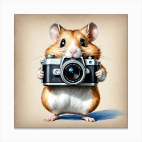 Hamster With Camera 7 Canvas Print