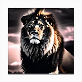 Lion Wallpaper Canvas Print