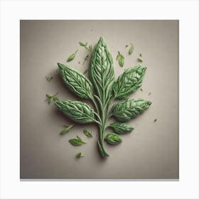 Leaf Of Basil Canvas Print