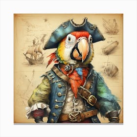 Pirate Parrot 10 Canvas Print