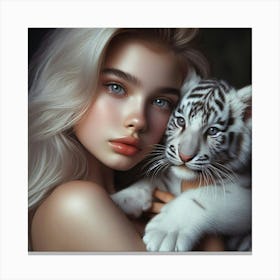 White Tiger 49 Canvas Print