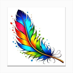 Colorful Feather 3 Canvas Print