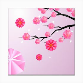 Sakura Blossom Origami Canvas Print