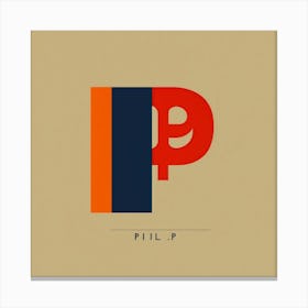 A Lettermark Of Letter P (1) Canvas Print