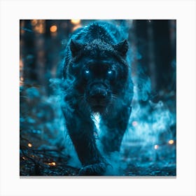 Wolf In The Woods 2 Canvas Print