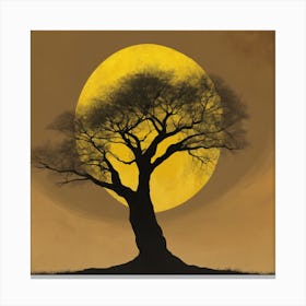 Tree In The Moonlight Canvas Print