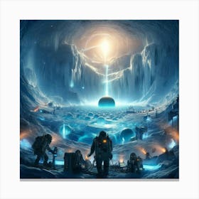 A Sci Fi Depiction Of The Discovery Of Geothermal Canvas Print