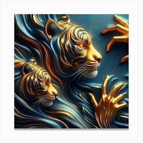 Golden Tiger 2 Canvas Print