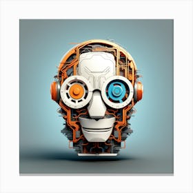 Robot Head 1 Canvas Print