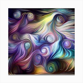 Abstract Swirls Greeting Card Canvas Print