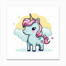 Cute Unicorn 32 Canvas Print