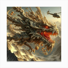 Dragon In The Mountains Canvas Print