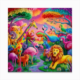 Zoo Animals Canvas Print