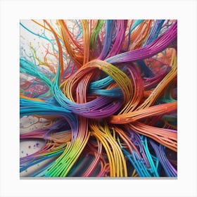 Colorful Wires 43 Canvas Print