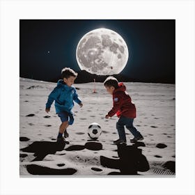 Moonlight Soccer Canvas Print