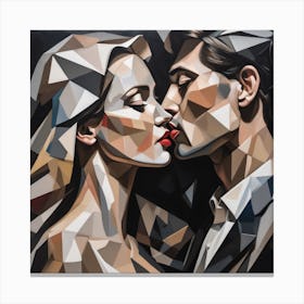 Kissing Couple Canvas Print