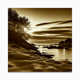 Sunset At The Beach 655 Canvas Print