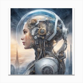 Futuristic Woman 4 Canvas Print