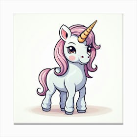 Cute Unicorn 454 Canvas Print