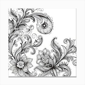 Ornate Floral Design 22 Canvas Print