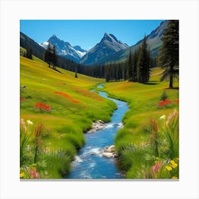 Mountain Stream Canvas Print