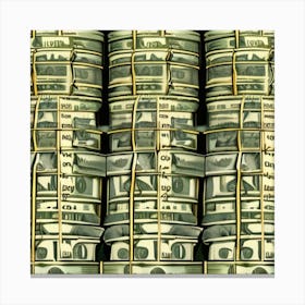 Stack Of Money Canvas Print